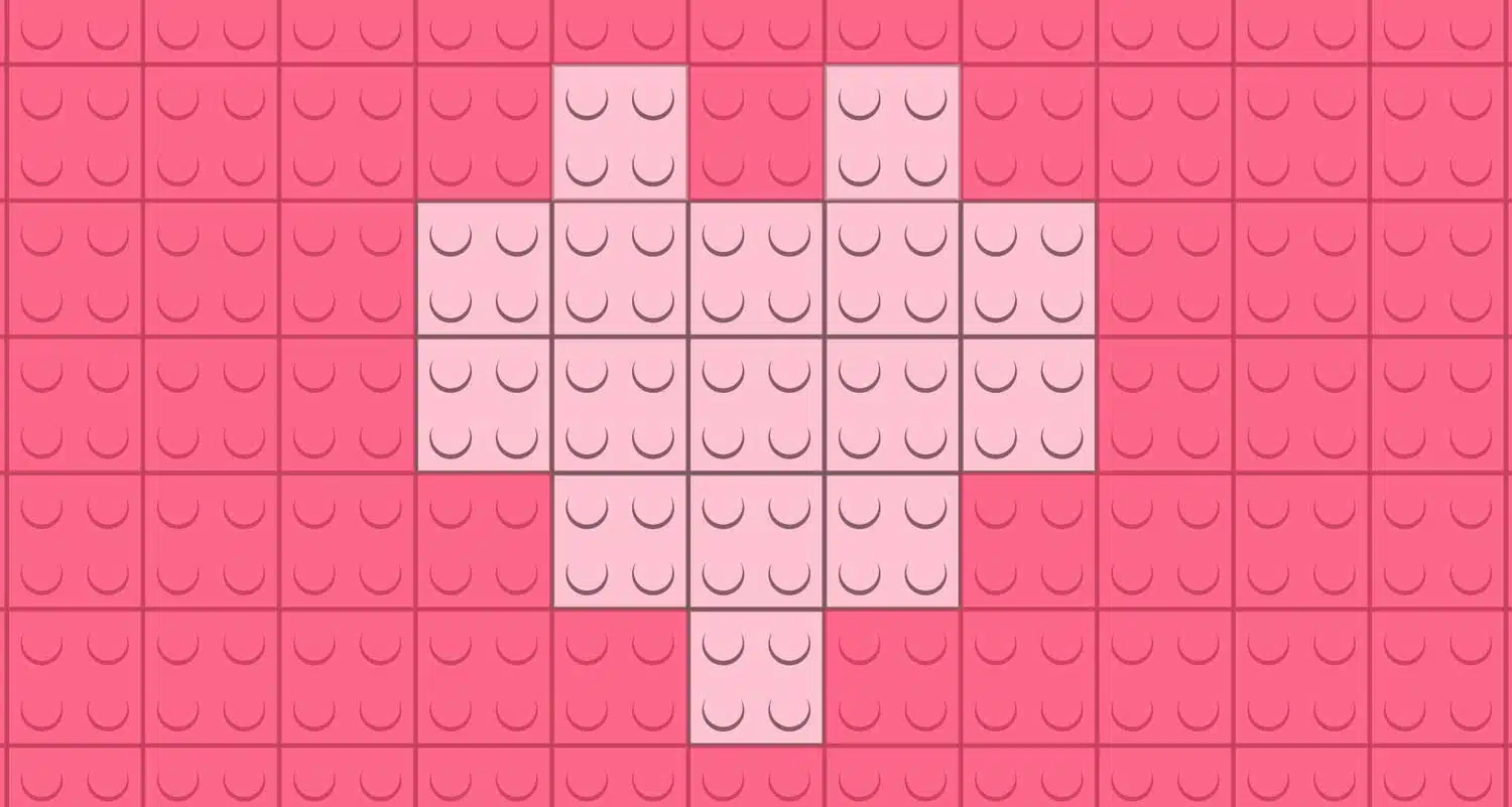 MightyBricks - Alles zum Valentin, Klemmbaustein Geschenk