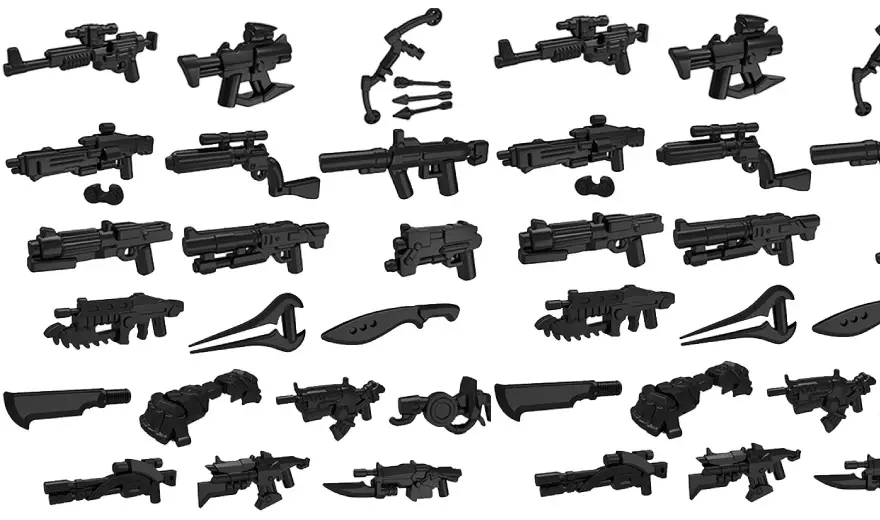 Minifiguren Waffen für LEGO Minifiguren - SciFi Science Fiction Modern Waffen
