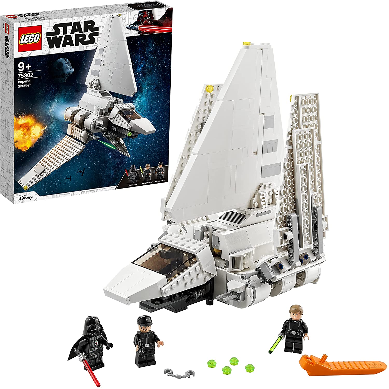  LEGO 75302 Star Wars Imperial Shuttle Bauset mit Luke Skywalker mit Lichtschwert und Darth Vader Minifiguren
