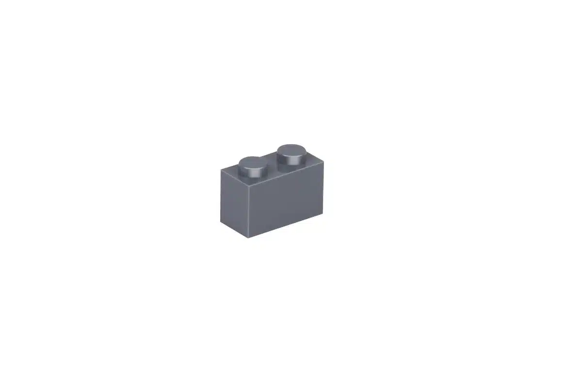 Klemmbaustein 1 x 2 brick Farbe dark bluish gray