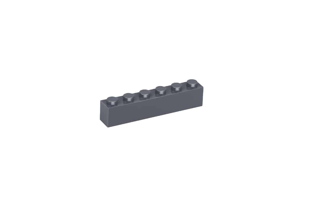 Klemmbausteine 1 x 6 brick Farbe dark bluish gray Klemmbausteine 1 x 6 brick Farbe dark bluish gray