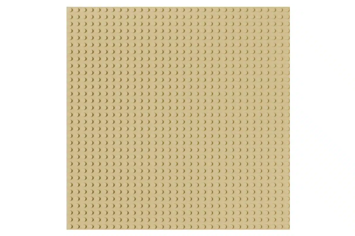 Unterbaubare Grundplatte 32 x 32 Noppen in der Farbe sand / tan für Deine Klemmbausteinewelt.