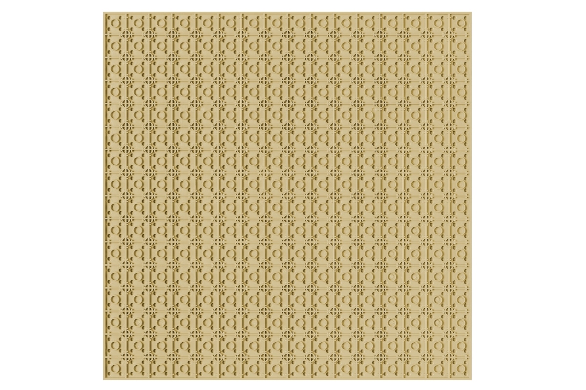 Unterbaubare Grundplatte 32 x 32 Noppen in der Farbe sand / tan für Deine Klemmbausteinewelt.