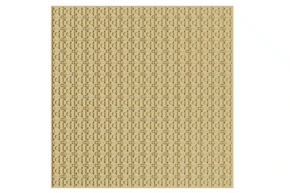 Unterbaubare Grundplatte 32 x 32 Noppen in der Farbe sand / tan für Deine Klemmbausteinewelt.