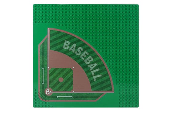 Baseball / Baseballplatz Grundplatte 32 x 32 Noppen in der Farbe grün für Deine Klemmbausteinewelt.