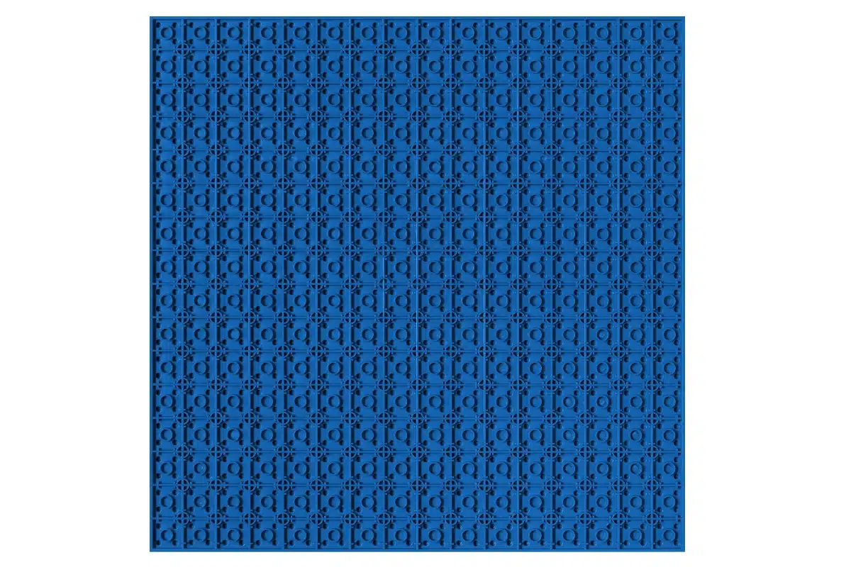 Unterbaubare Grundplatte 32 x 32 Noppen in der Farbe blau für Deine Klemmbausteinewelt.