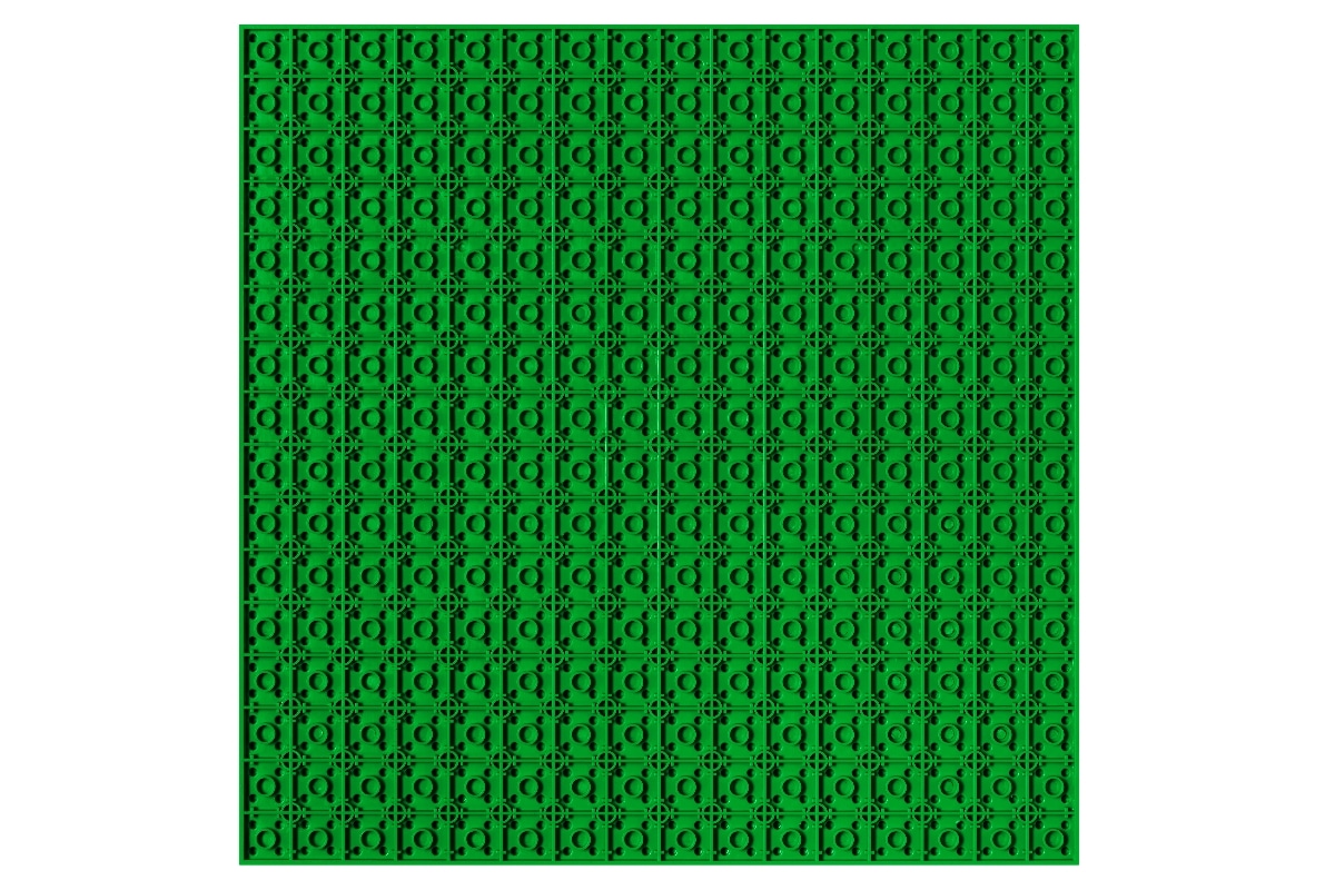 Unterbaubare Grundplatte 32 x 32 Noppen in der Farbe grün für Deine Klemmbausteinewelt.