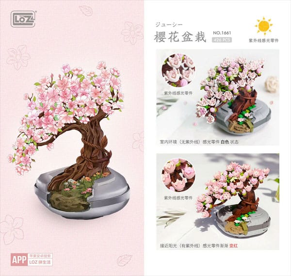 LOZ Eternal Flowers 1661 Bonsai-Kirschblütenbaum aus Mini Blocks LOZ Eternal Flowers 1661 Bonsai-Kirschblütenbaum aus Mini Blocks