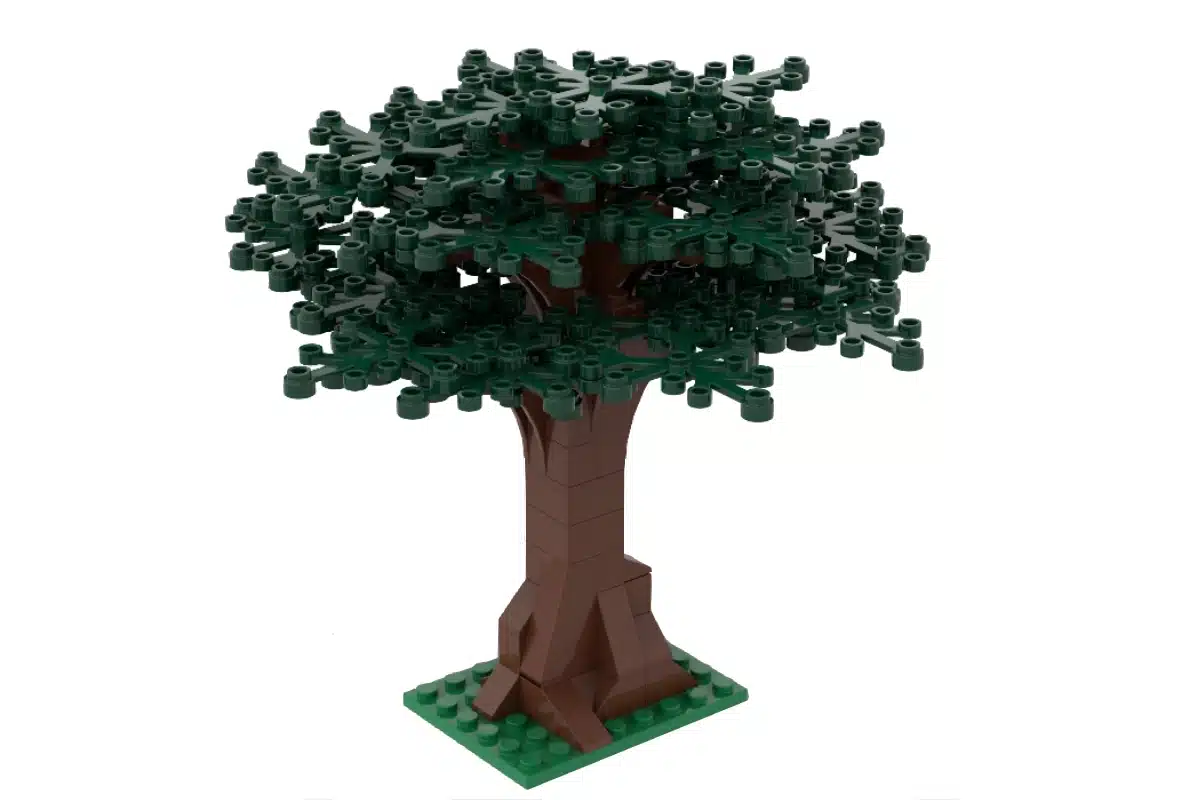 Mini-Set Klemmbaustein Baum | Großer Baum in dunkelgrün