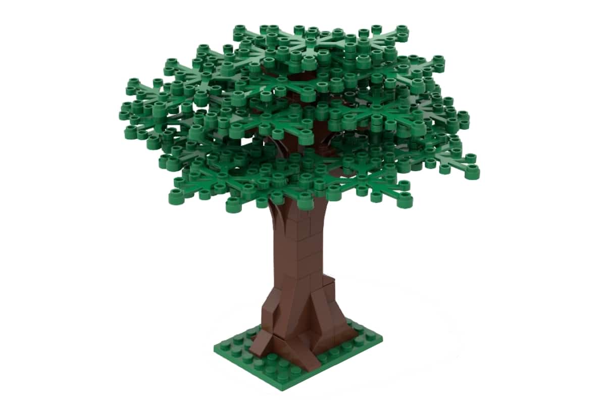 Mini-Set Klemmbaustein Baum | Großer Baum mit grünen Blättern Mini-Set Klemmbaustein Baum | Großer Baum mit grünen Blättern