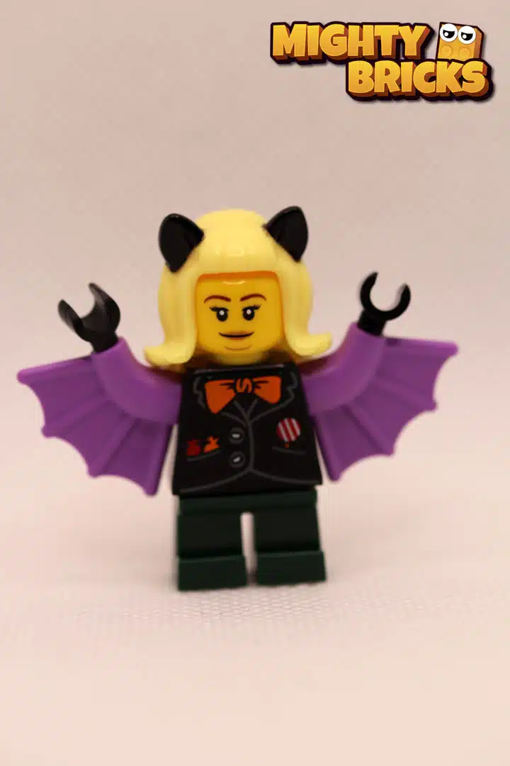 LEGO Minifigur Halloween Mädchen im Fledermaus-Kostüm