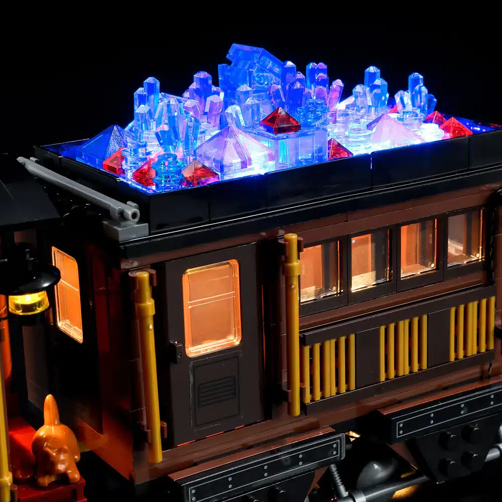 Funwhole Steampunk Ore Train | Steampunk Zug aus Klemmbausteinen inkl. LED Beleuchtungs-Set