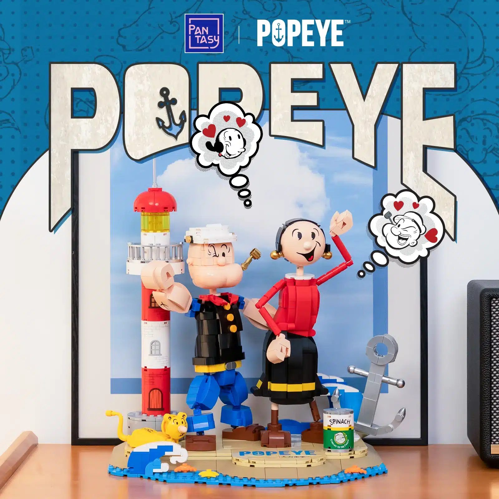 Pantasy 86401 Popeye with Olive Klemmbaustein Set
