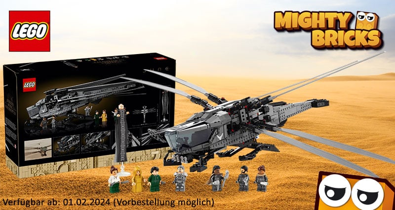 MightyBricks News: LEGO® Icons 10327 Dune Atreides Royal Ornithopter MightyBricks News: LEGO® Icons 10327 Dune Atreides Royal Ornithopter