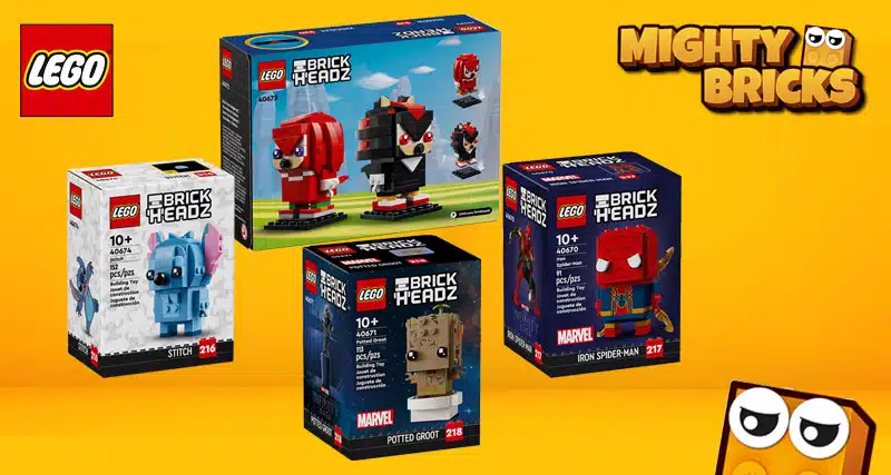 MightyBricks News: LEGO® BrickHeadz Iron Spider-Man, Groot im Topf, Sonic, Stitch