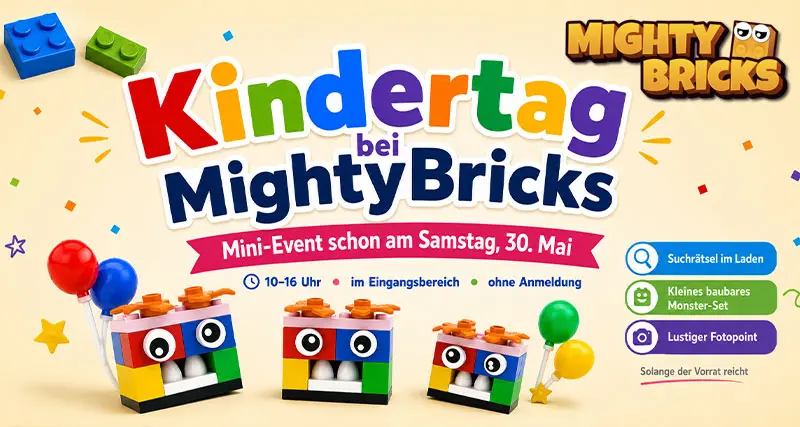 Kindertag bei MightyBricks – schon am Samstag, 30. Mai!