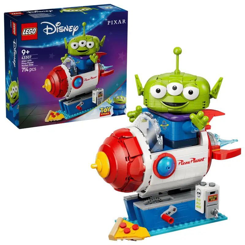LEGO 43307 Alien mit Pizza Planet Raketenfahrt