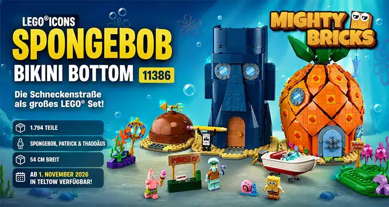 MightyBricks News: LEGO® Icons 11386 SpongeBob Schwammkopf: Bikini Bottom